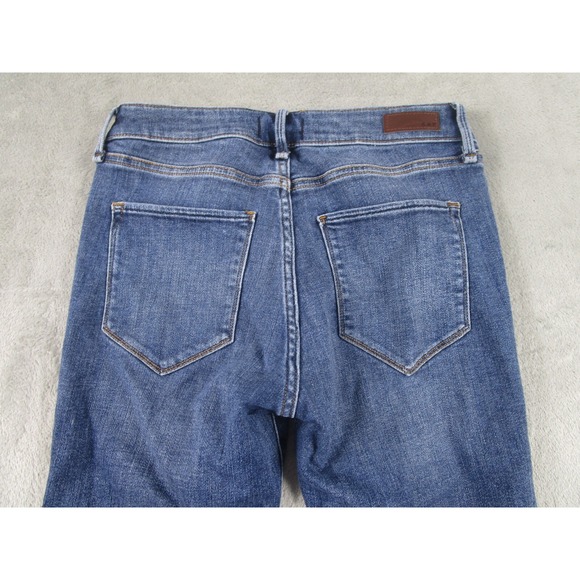 Abercrombie Fitch Jeans Womens 4 Blue Denim Low Rise Ankle Pockets‎ Frayed - Picture 6 of 8